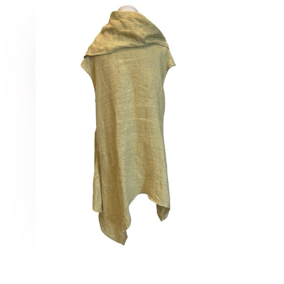 Bryn Walker  Linen Draped Cowl Neck Short Sleeve Asymmetric Tunic Size:S - Picture 5 of 10